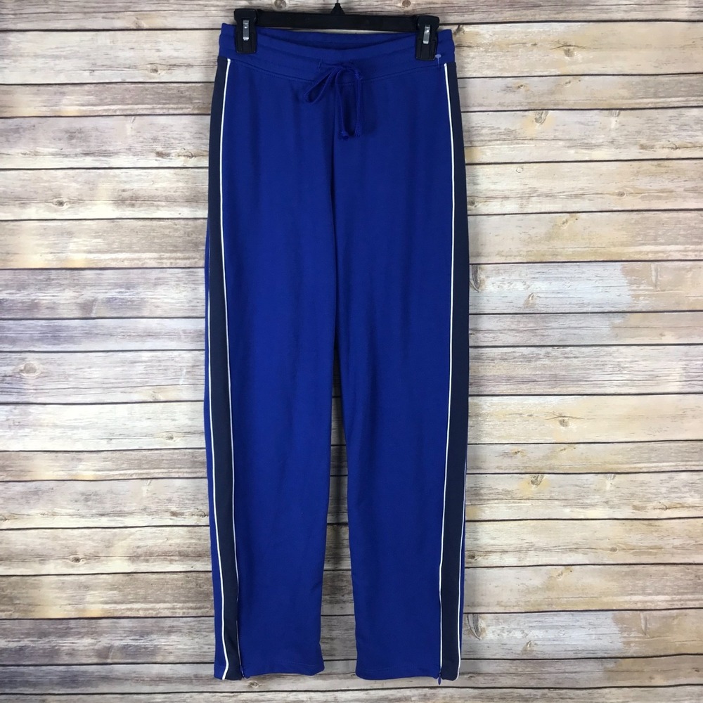Alternative Sweatpants Womens XS Terry Knit Straight Leg Zip Ankle Drawstring